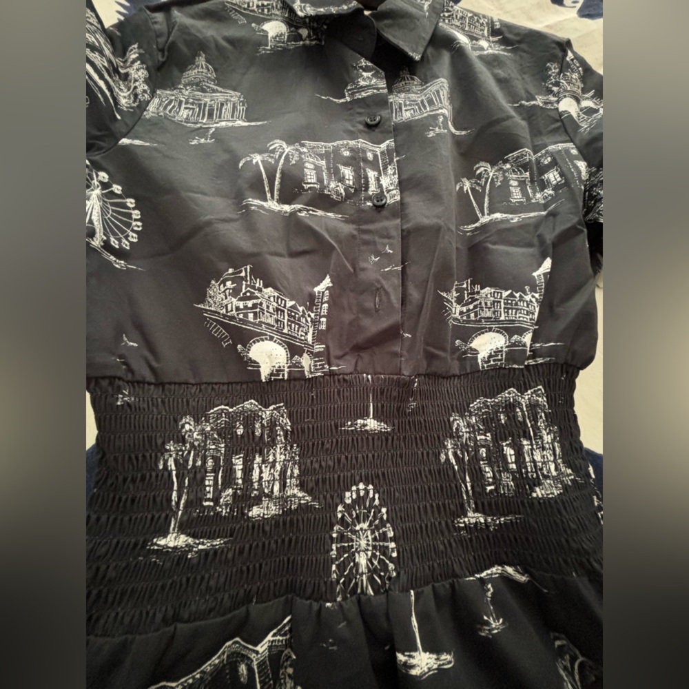 Maje Black and White Printed Dress - Picture 5 of 10